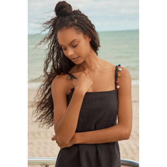 NWT Size XL - Anthro Celandine Linen Blend Pom-Pom Mini Shift Dress (NWT US$ 88) - Picture 3 of 16